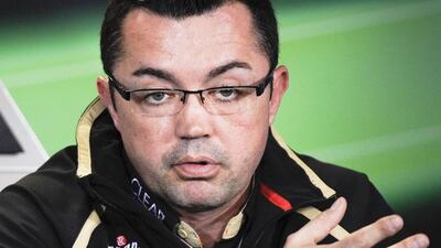 Eric Boullier moves from troubled Lotus, who has not finalised an engine deal for the 2014 season, to McLaren, where he will be racing director. DIEGO AZUBEL / EPA