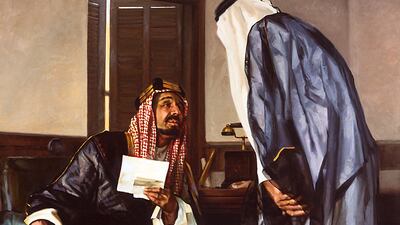 Portrait of King Abdulaziz by Edman O'Aivazian. Courtesy: Garin O'Aivazian