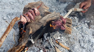 Breakfast was delectable goat heart. Pawan Singh / The National