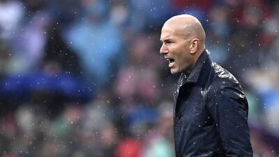 Zinedine Zidane was frustrated by Real Madrid's loss to Villarreal. Gabriel Bouys / AFP