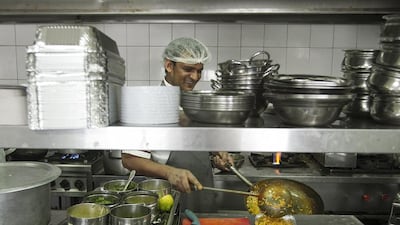 Kumar Tamang of El Dorado restaurant in Abu Dhabi, one of the small restaurants to be helped by the Salamat Zadna initiative. Mona Al Marzooqi / The National