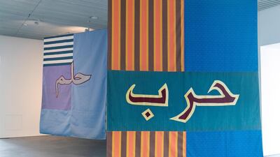 Mounira Al Solh's work at Jameel Arts Centre. Photo: Reem Mohammed / The National