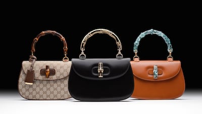 The three Bamboo bags have been reimagined by Gucci Vault. Photo: Christie's