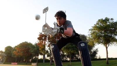Ranula - 13-year-old wicketkeeper-batter - at The Sevens in Dubai
