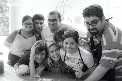 Artists with Wemmy De Maaker, the studio's founder, before it shut down. Photo: Mawaheb