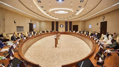 Members of the Cabinet attending a meeting in Sudan's capital Khartoum. AFP