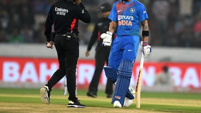 Virat Kohli was on the edge throughout the match on Friday. AFP
