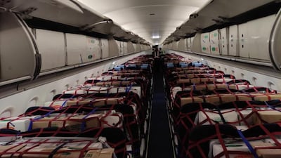 Fresh produce was transported from India to Abu Dhabi on the seats of an IndiGo passenger plane. Willy Boulter / LinkedIn