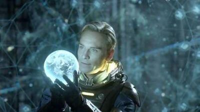 On board an alien vessel, David (Michael Fassbender) makes a discovery that could change the world. Courtesy Twentieth Century Fox