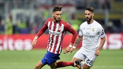 Yannick Carrasco, left. EPA/DANIELE MASCOLO