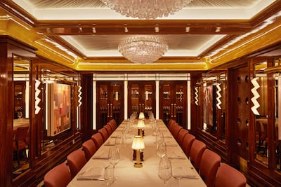 Private dining room at Cicchetti Knightsbridge.