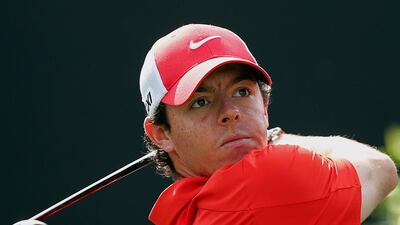 Rory McIlroy has not given up hope of retaining the DP World Tour Championship trophy that he won last year. Ali Haider / EPA