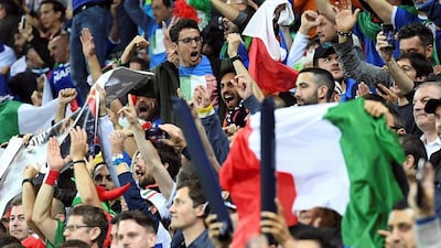 It was a day to remember for Italy fans, who witnessed their side beat Belgium 2-0 at the Grande Stade in Lyon. Daniel Dal Zennaro / EPA