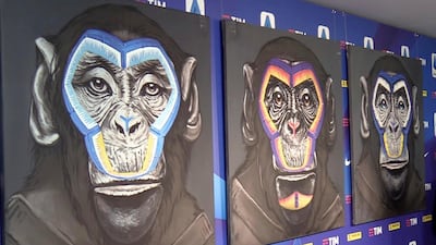 A view of the three paintings, which has forced the boss of Serie A to apologise. AP