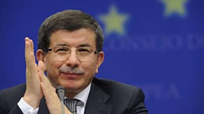 Turkey's foreign minister Ahmet Davutoglu.