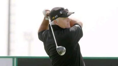 But for a 'silly' bogey, Stephen Dodd could have taken the solo lead at Al Ain Equestrian, Shooting and Golf Club. Jaime Puebla / The National