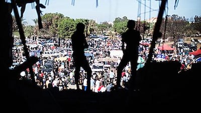 Libyans have returned the parade ground of Qaddafi’s Bab Al Aziziya compound to its original use as a market.