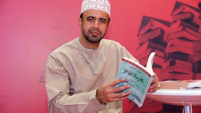 Zahran Alqasmi at the Abu Dhabi Book Fair. Pawan Singh / The National