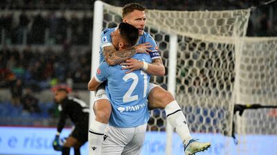 Ciro Immobile's goal against AC Milan made him the highest scoring active player in Serie A with 181 goals. Getty Images