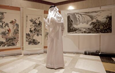 An exhibition of Chinese drawings during the opening of the Confucius Institute at the University of Dubai in 2011. Jeff Topping / The National