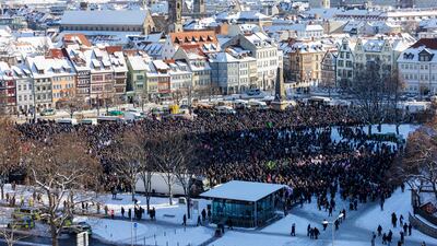About 250,000 protesters attended demonstrations across Germany against the far-right AfD. AFP
