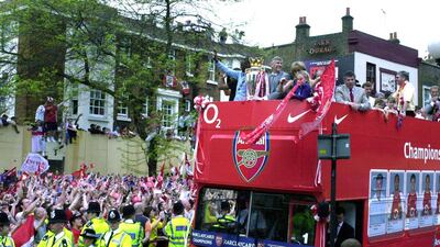 The 2003-04 season saw Arsenal go unbeaten all year on their way to winning the Premier League. Martin Hayhow / AFP Photo