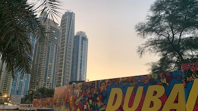Dubai's Media City has a colourful new mural, designed by Palestinian artist Rami Afifi.