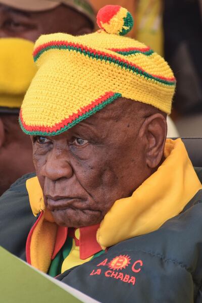 Prime Minister Thomas Thabane attends a rally in Lesotho's capital, Maseru, on March 8, 2020. AFP
