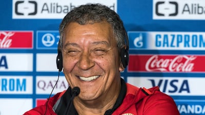 Al Jazira manager Henk ten Cate addresses the media ahead of the Fifa Club World Cup play-off against Auckland City. Christopher Pike / The National