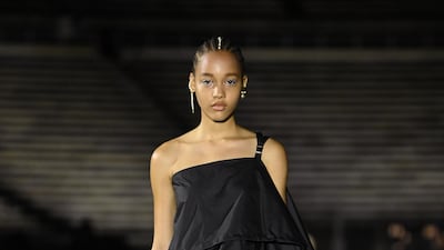 A model walks the runway during the Dior Cruise show 2022 at Panathenaic Stadium on June 17, 2021 in Athens, Greece. Getty Images