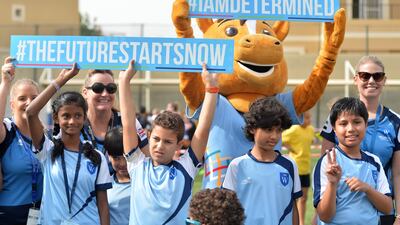 WSO Secondary Unified Squad. Photo: Mathew Thomas Gems Wellington Academy Silicon Oasis