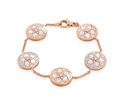 A 'Jannah' bracelet, designed by Sheikha Fatima bint Hazza bin Zayed Al Nahyan and Bvlgari. Photo: Bvlgari
