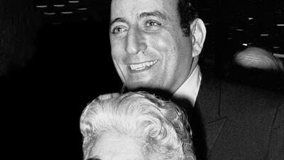 Tony Bennett with his mother in New York in December 1968. Getty Images