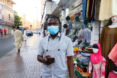 Fawaz Bello during the interview in Naif area in Deira Dubai during the evening on April 21, 2021. Pawan Singh / The National. Story by Sarwat Nasir