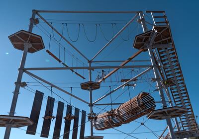 Jais Sky Maze is a self-guided rope course spanning two levels.