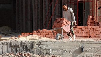 A construction project on the outskirts of Cairo. Egyptian shares were incorporated into MSCI’s Emerging Markets Index in May of 2001 Dana Smillie for The National