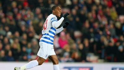 Leroy Fer of Queens Park Rangers celebrates scoring the opening goal in his side's 2-0 Premier League win over Sunderland at the Stadium of Light on Tuesday. Alex Livesey / Getty Images