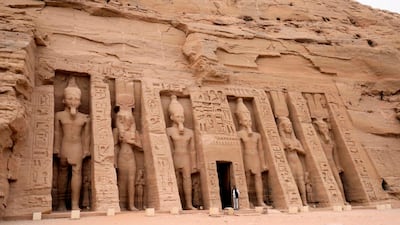 A temple of Hathor and Nefertari, also known as the Small Temple, in Abu Simbel, south of Aswan in upper Egypt. AFP