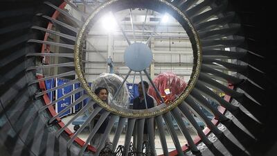 TS&S currently employs about 340 people running two lines in what is described as a “hospital service” for GEnx and the Trent XWB engines. Ravindranath K / The National