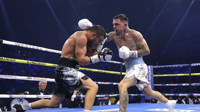 Kambosos attempts to fire back. EPA