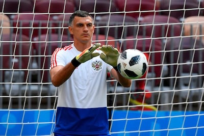 Reserve goalkeeper Vladimir Gabulov is one of a handful of players plying their trade outside Russia. AFP