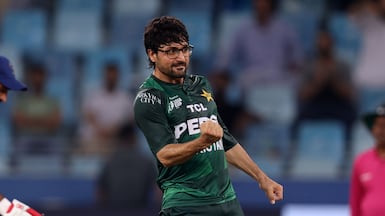 Pakistan's Abrar Ahmed was signed by Sunrisers franchise for the Hundred competition. Chris Whiteoak / The National