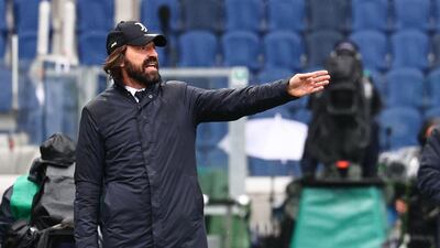 Juventus manager Andrea Pirlo in Bergamo. EPA