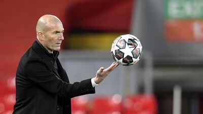 Real Madrid's head coach Zinedine Zidane. EPA