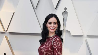 Krysten Ritter wears Reem Acra at the 91st Academy Awards. AFP