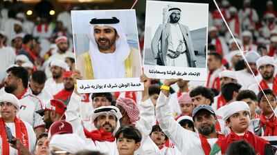 UAE fans before the game at Mohamed bin Zayed Stadium. Chris Whiteoak / The National