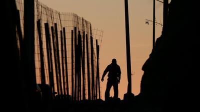 The US-Mexico border wall in Tijuana, Mexico. Donald Trump is planning to visit the border on Thursday and is considering declaring a national emergency if Democrats do not approve funding to build his wall. Sandy Huffaker / Getty