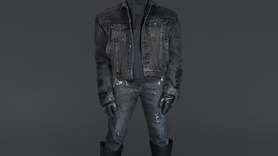 A dark-wash denim from the collection.