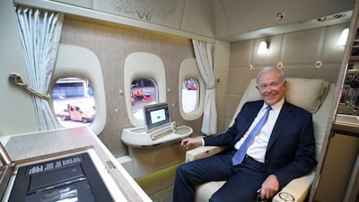 Emirates president Tim Clark says the airline has secured slots at Berlin airport, but is still awaiting approval to operate. Getty Images