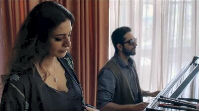 'AndhaDhun' (2018), directed by Sriram Raghavan, stars Radhika Apte, left and Ayushmann Khurrana. Panorama Studios